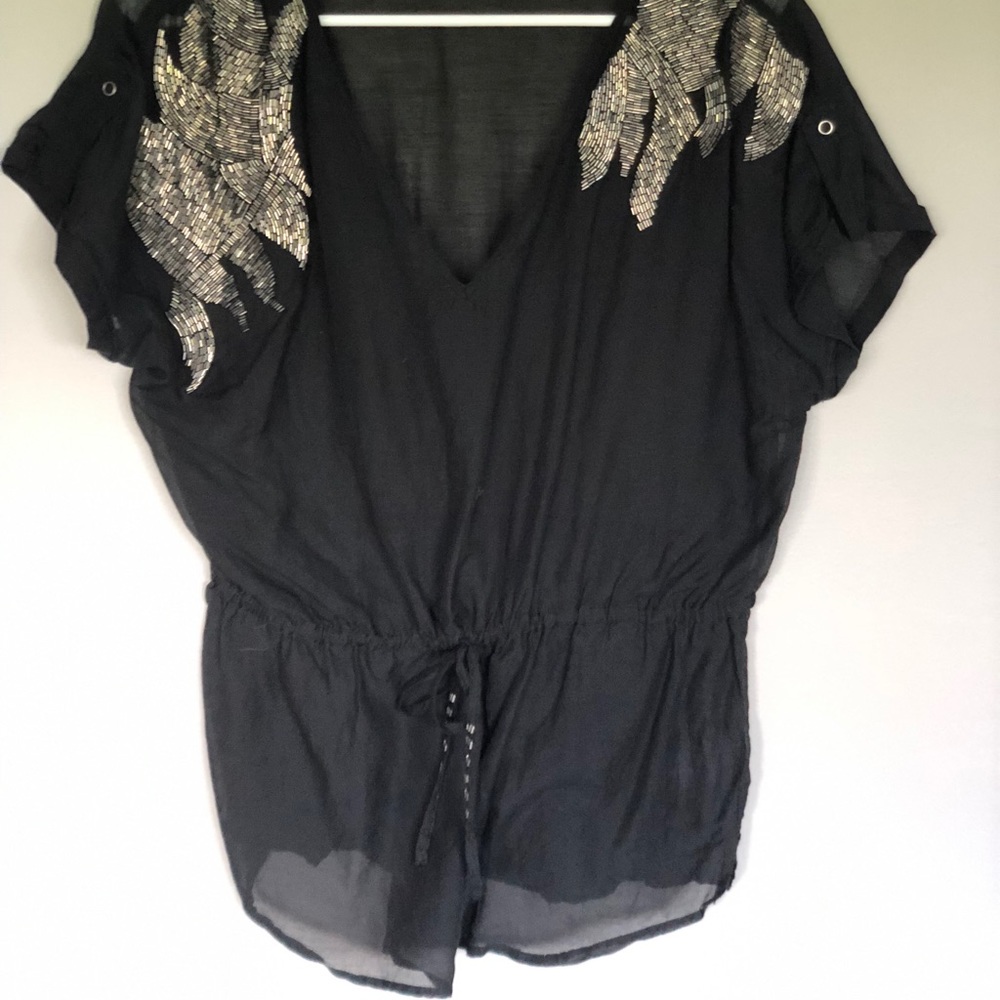 Guess beautifully beaded top, size L